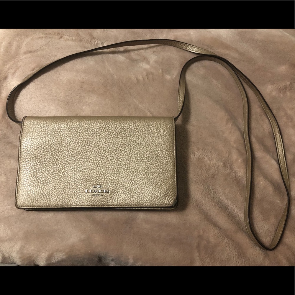 Gold Coach Crossbody/Clutch